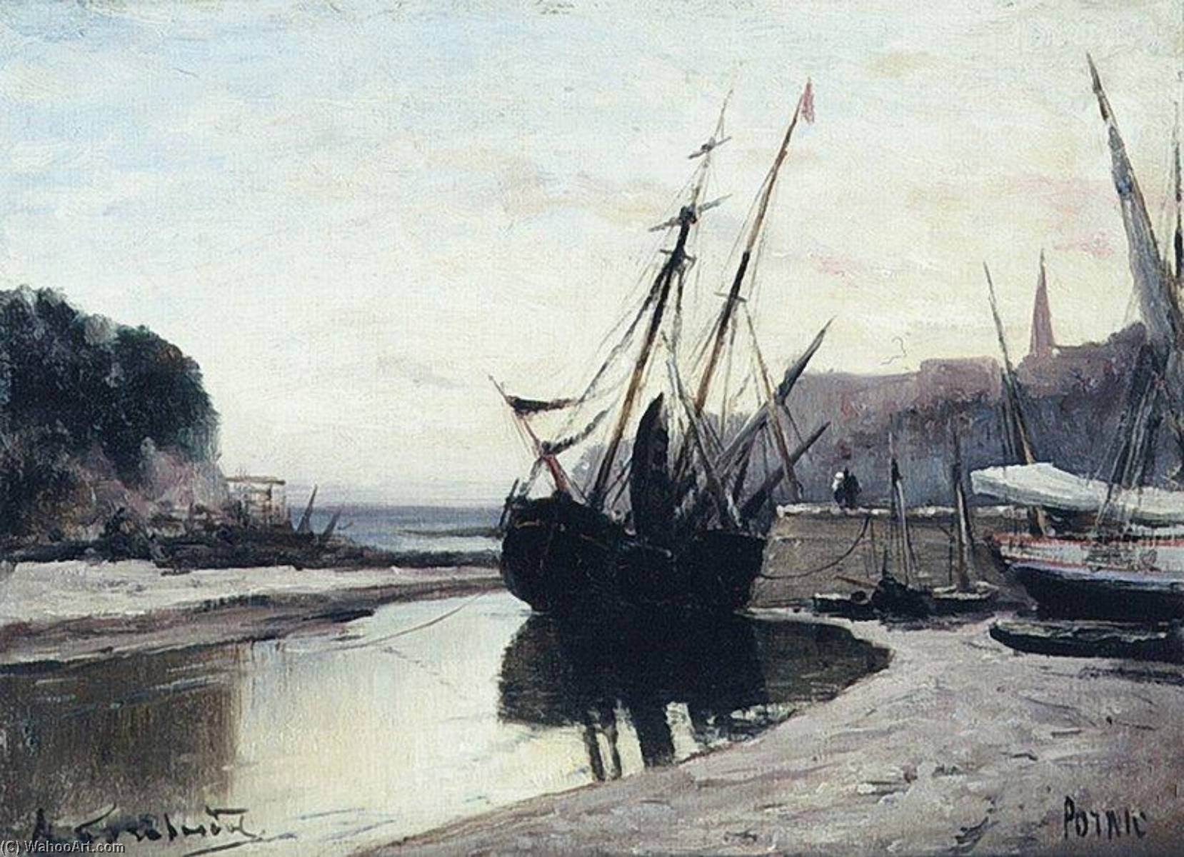 Low Tide In Pornic — Alexei Petrovich Bogoliubov