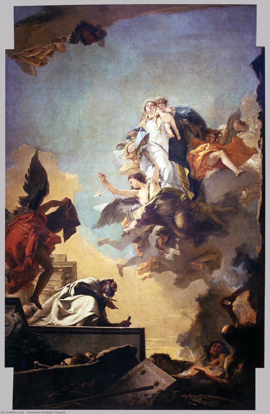 Apparition Of The Virgin To St Simon Stock — Giambattista Tiepolo