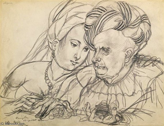 Le Joaillier Et La Courtisane Intéressée — Léonard Tsuguharu Foujita