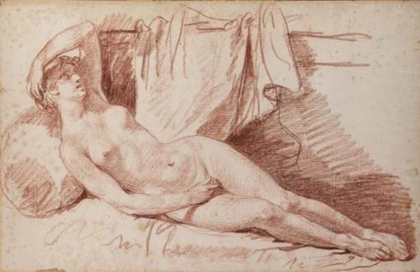 A Reclining Female Nude 1 — Jean-baptiste Greuze