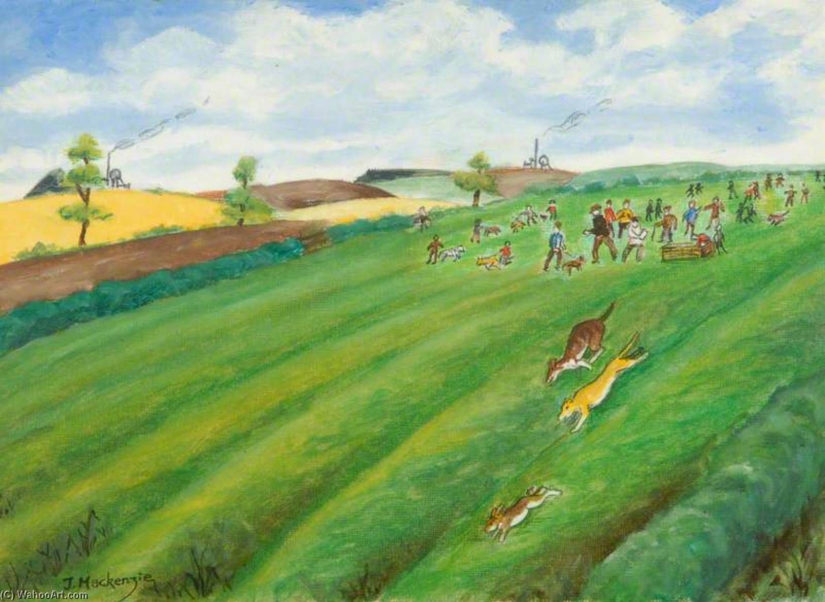 Rabbit Coursing, Bell's Field, 1934 — James Mackenzie