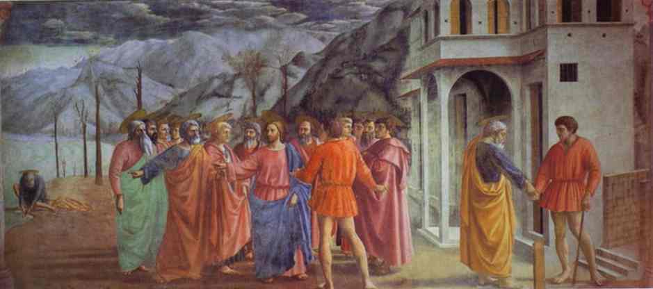 Rendering Of The Tribute Money — Masaccio
