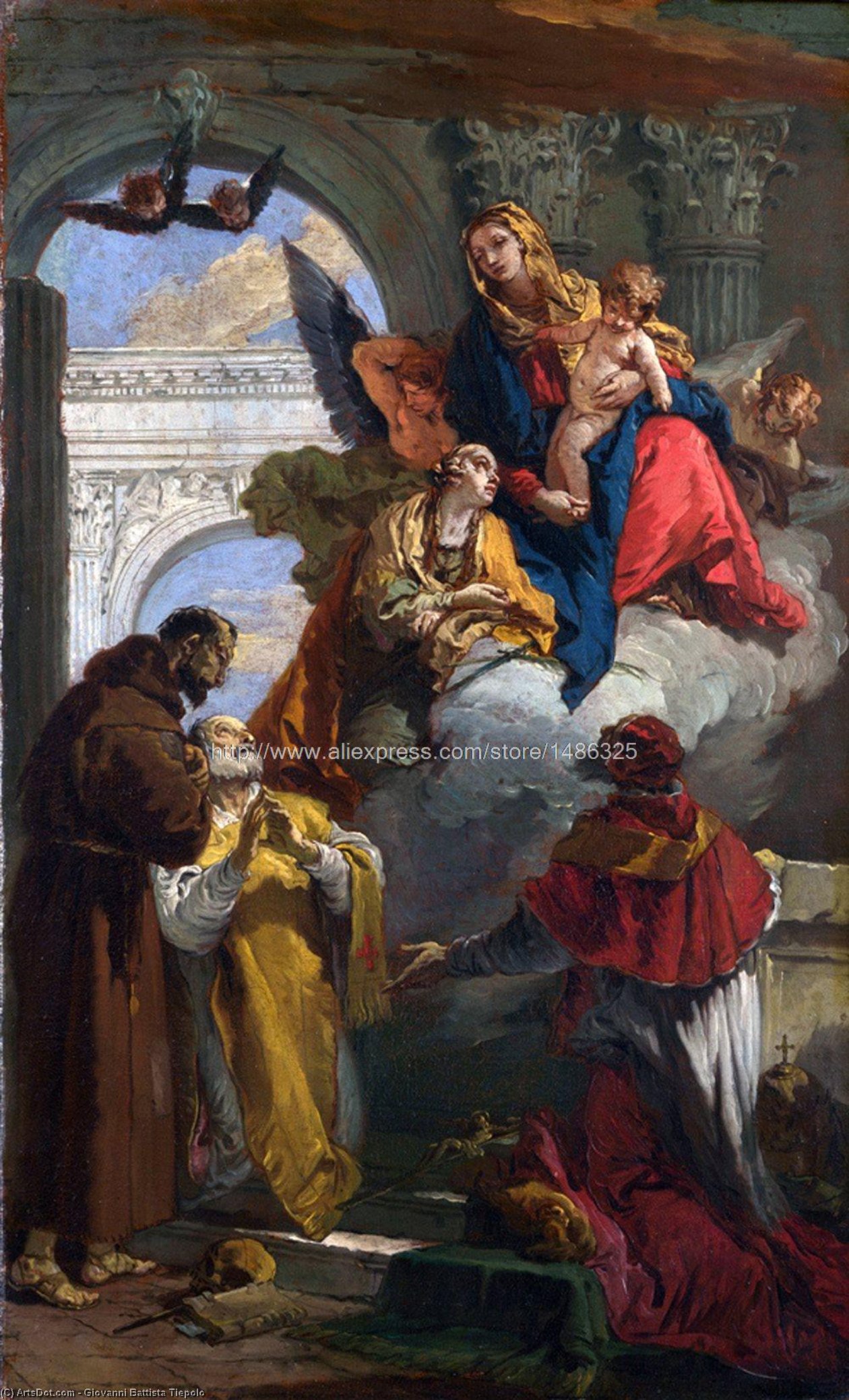 The Virgin And Child Appearing To A Group Of Saints — Giambattista Tiepolo