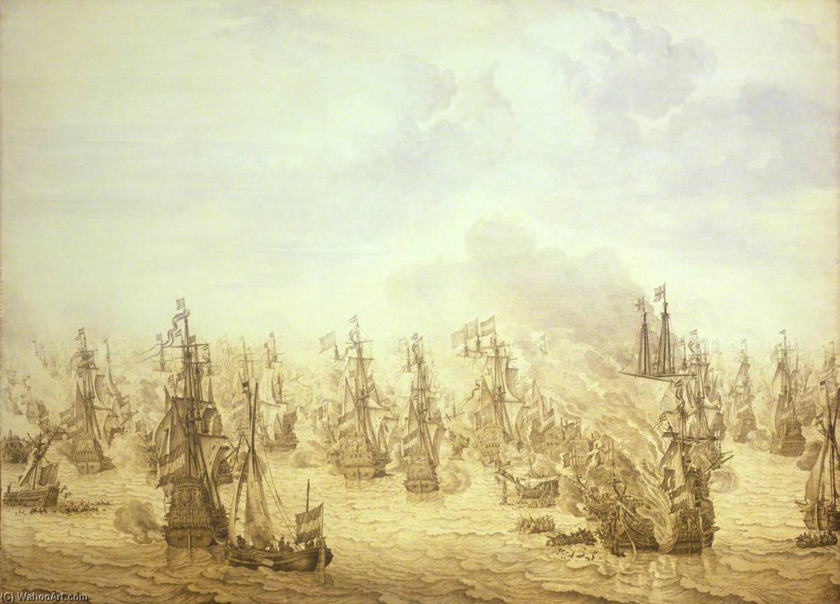 The Battle Of Scheveningen, 10 August 1653 — Willem Van De Velde Der Ältere