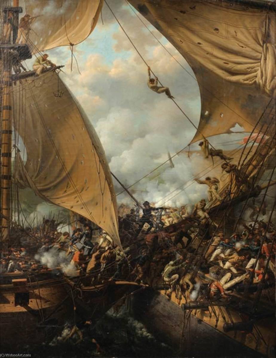 A Boarding Scene — Louis Philippe Crepin