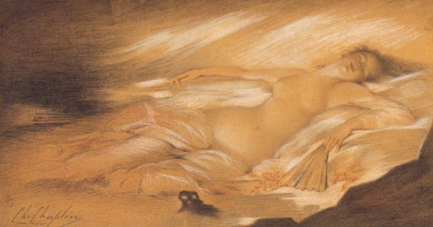 Reclining Nude With Fan — Чарли Чаплин