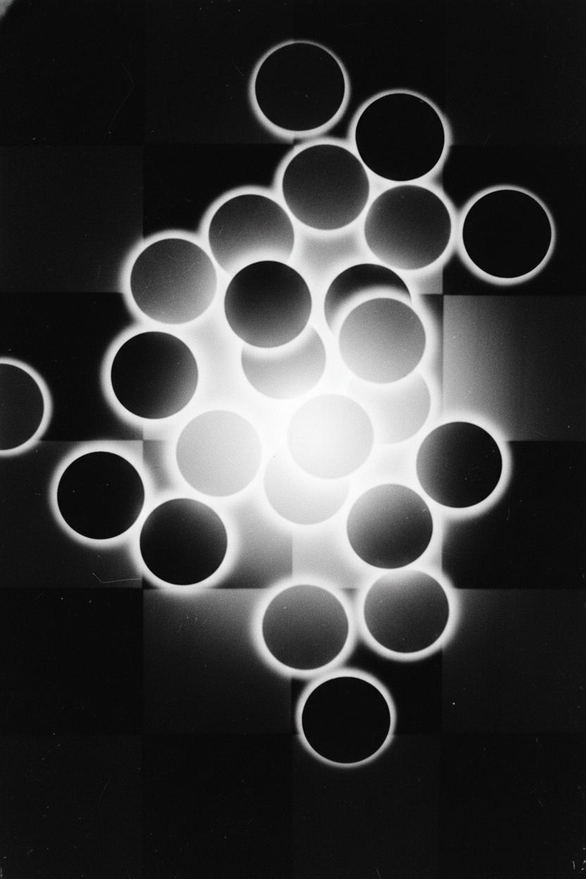 Luminous Nucleus In Monochrome Void — Chloé Lemoine