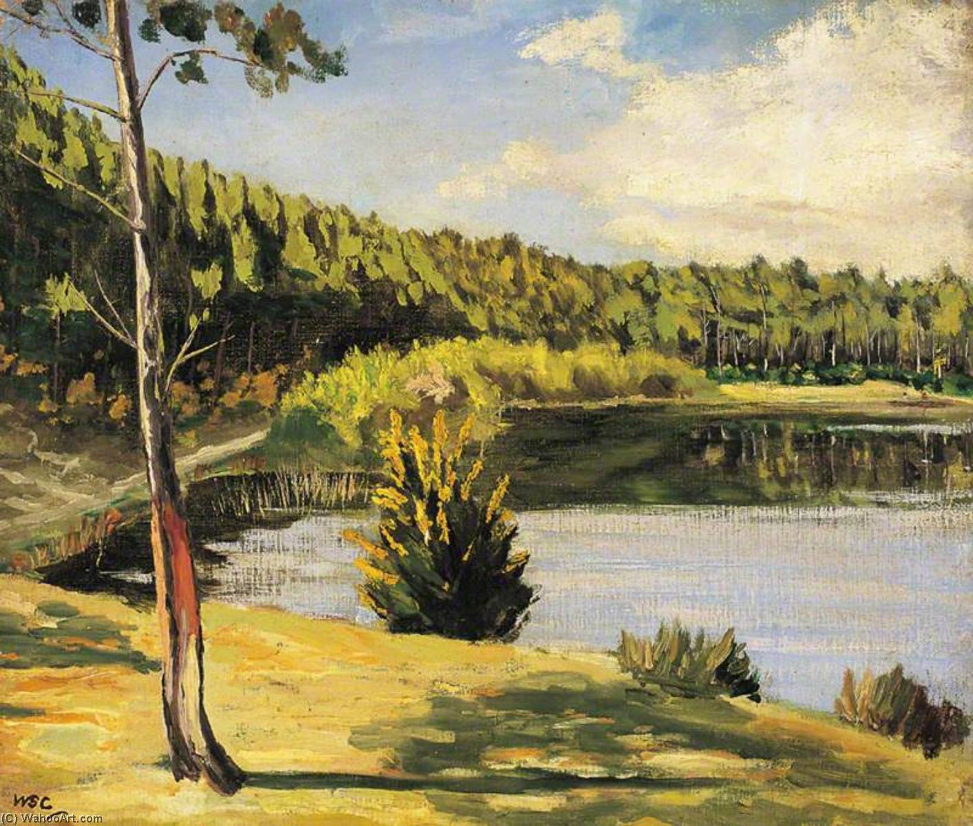 Lake Scene In Norfolk — Winston Spencer Churchill