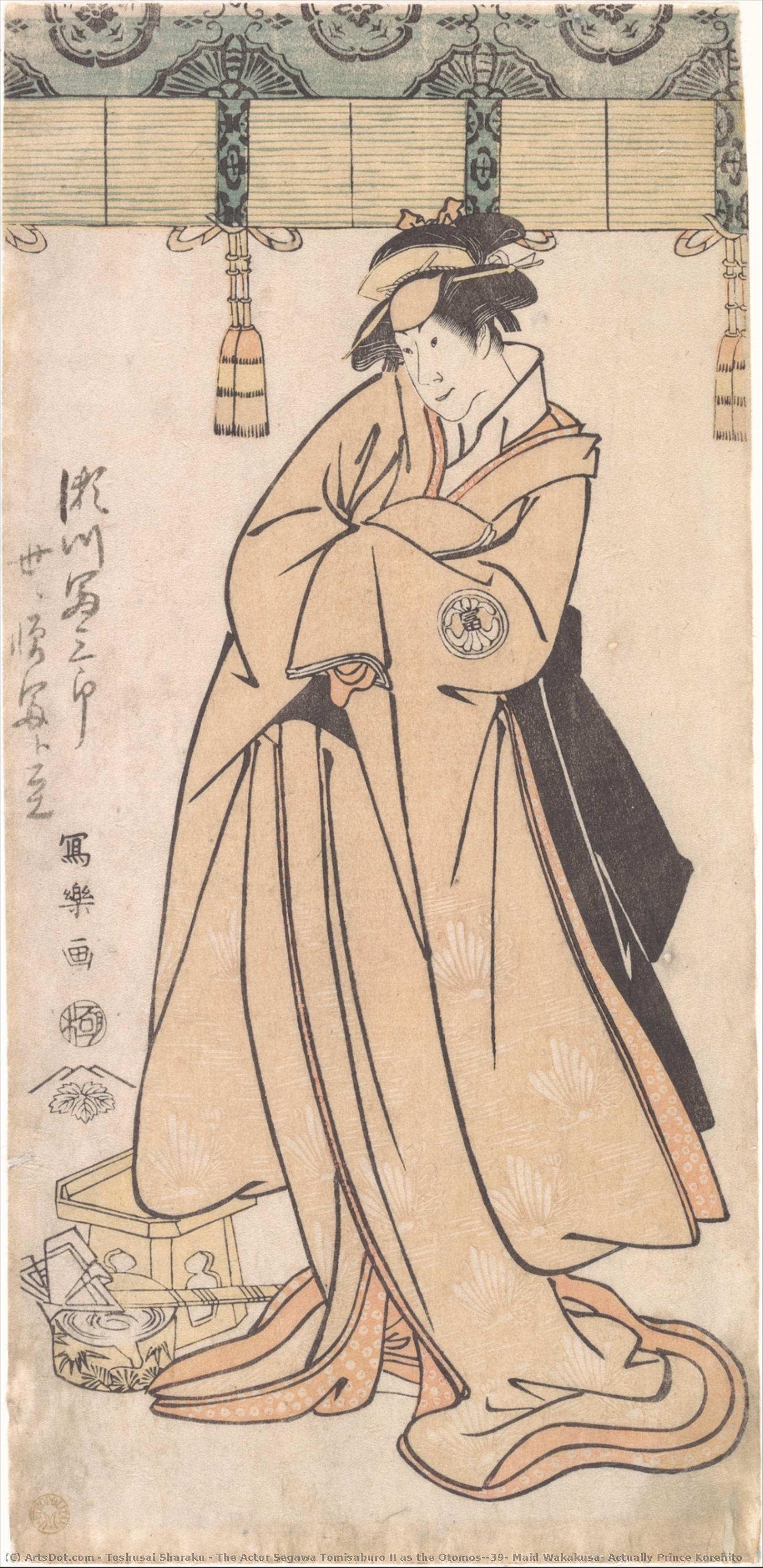 The Actor Segawa Tomisaburo Ii As The Otomos' Maid Wakakusa, Actually Prince Korehito — Toshusai Sharaku