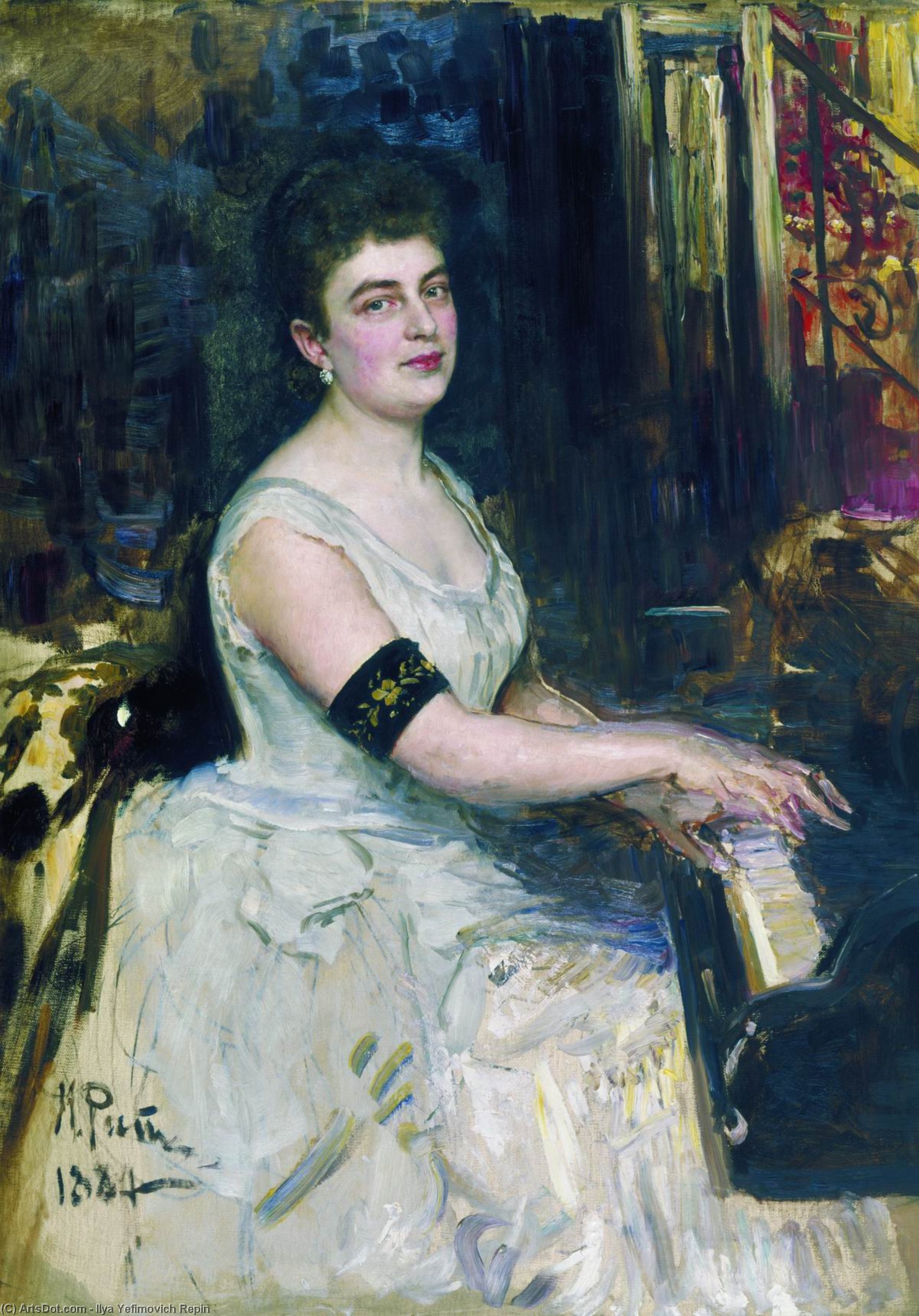Portrait Of Pianist M.k. Benoit — Ilya Yefimovich Repin