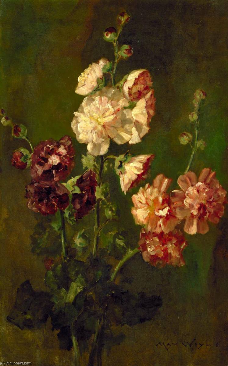 Hollyhocks — Max Weyl