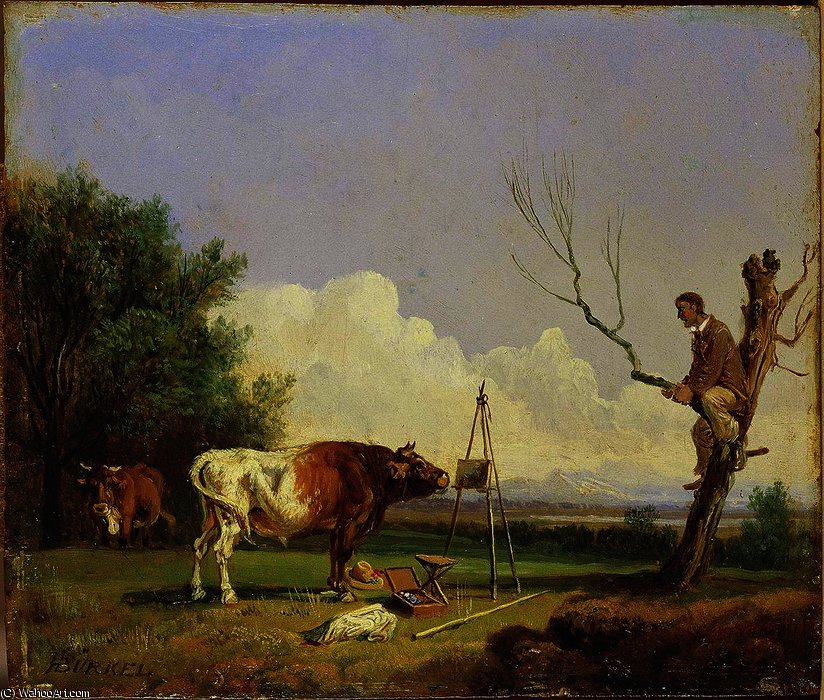 Stier Und Maler — Heinrich Bürkel
