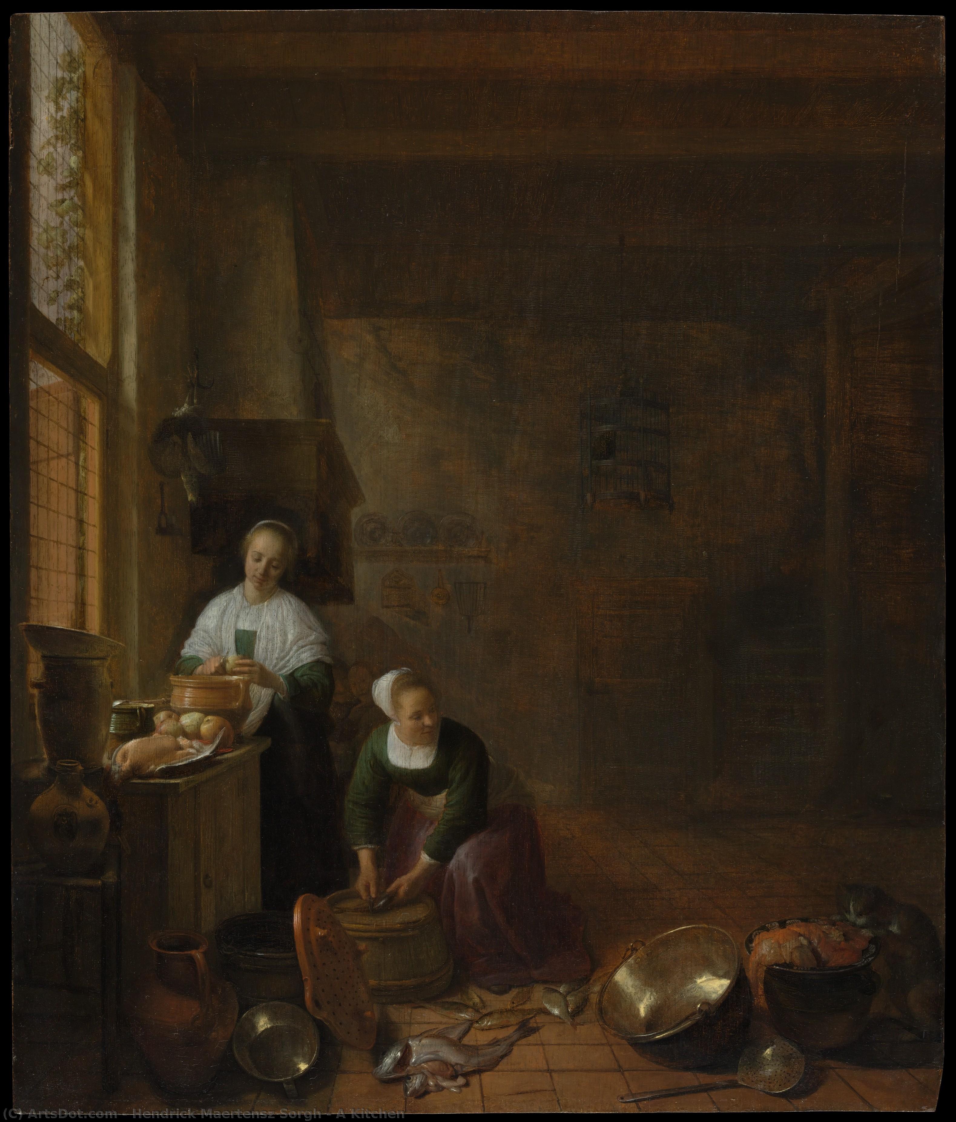 A Kitchen — Hendrick Maertensz Sorgh