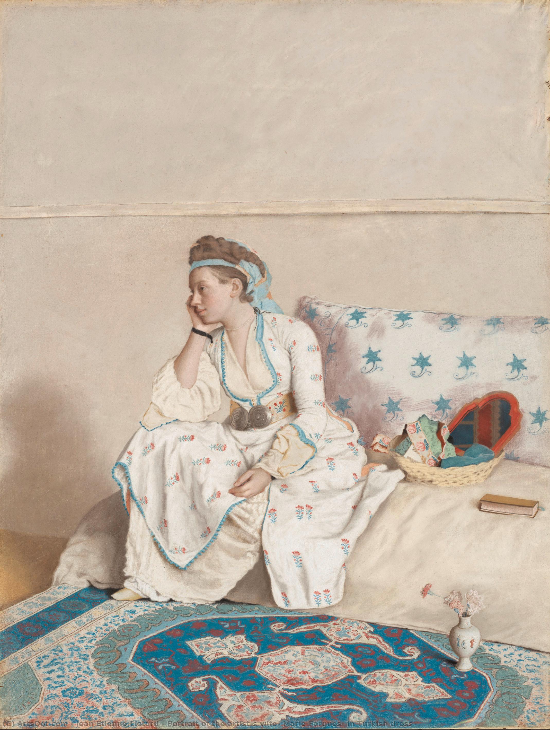 Portrait Of The Artist’s Wife, Marie Fargues, In Turkish Dress — Jean-étienne Liotard