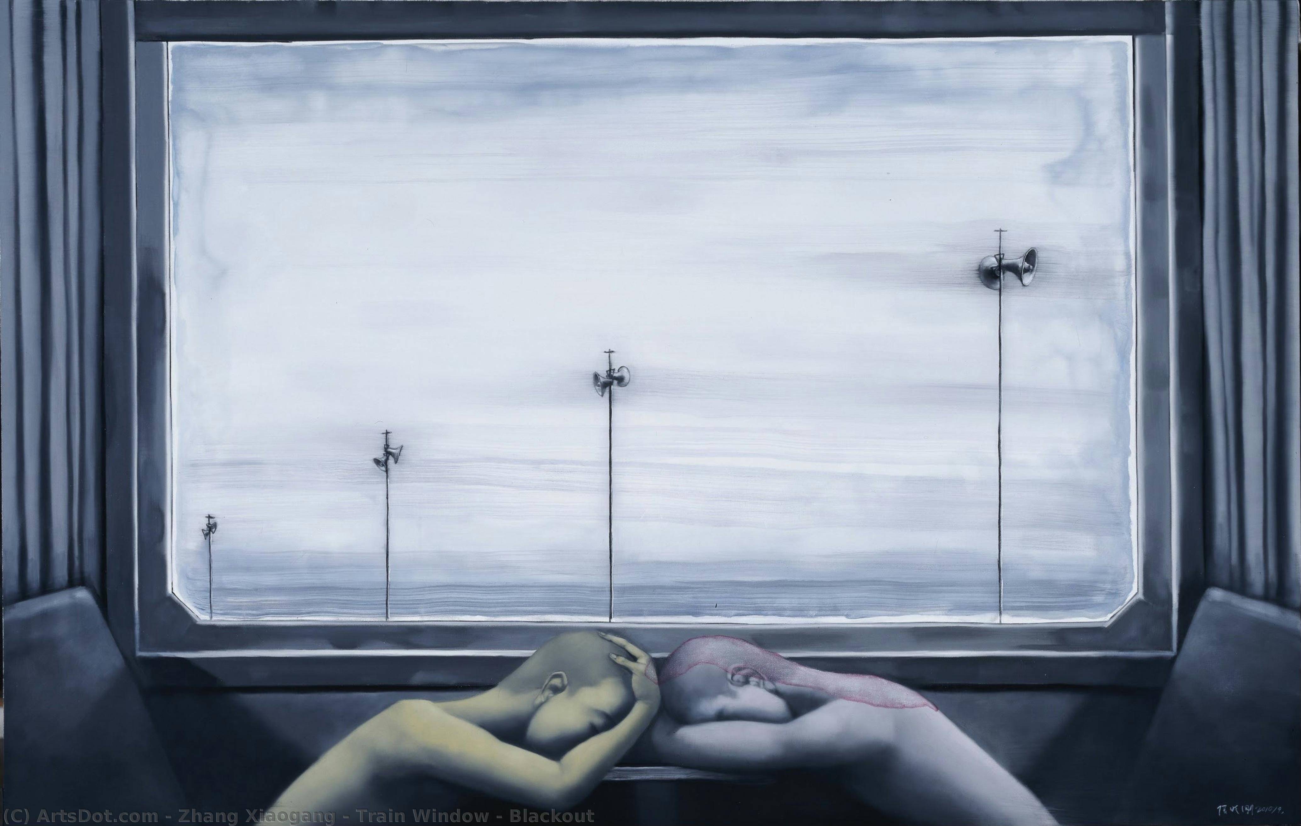 Train Window - Blackout — Zhang Xiaogang