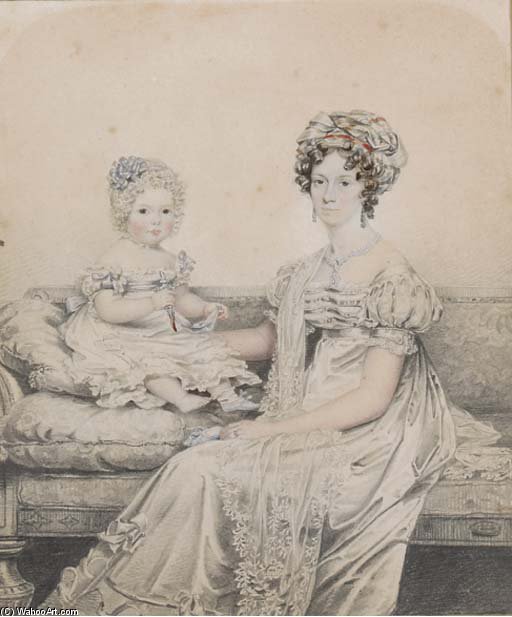 Portrait Of A Mother And Child — Henry Edridge