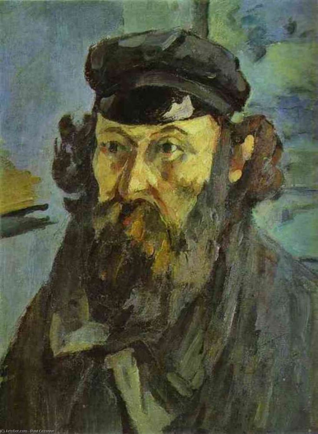 Self-portrait With A Casquette — セザンヌ