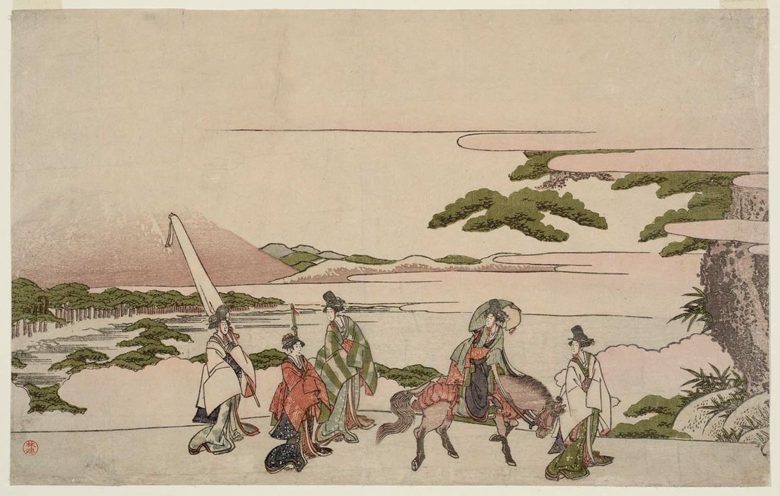 Parody Of Narihira's Journey To The East — Katsushika Hokusai