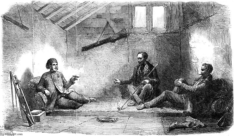 Blockhouse Of Tefik Bey, Kalafat — Constantin Guys