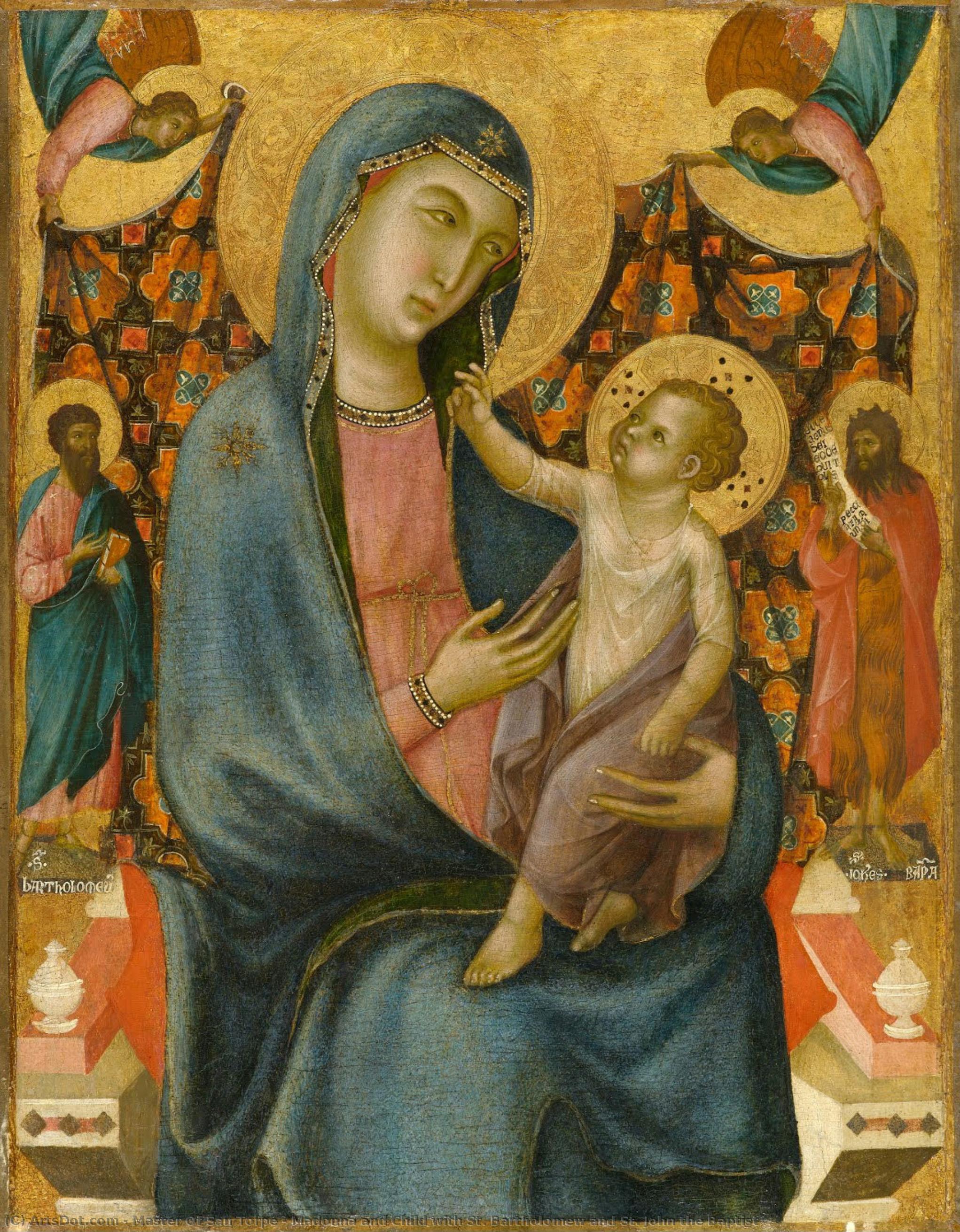 Madonna And Child With St. Bartholomew And St. John The Baptist — Master Of San Torpé