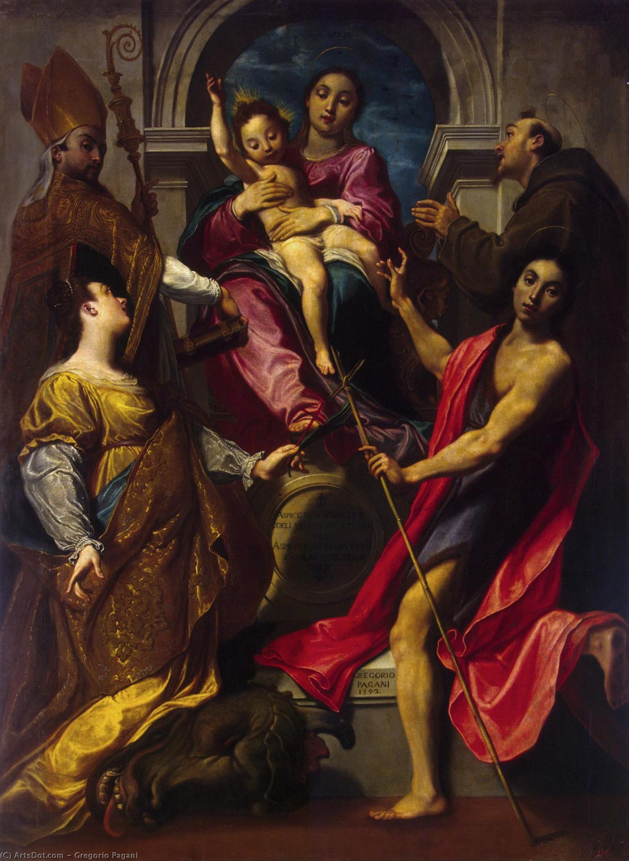 Madonna And The Child With Saints — Gregorio Pagani