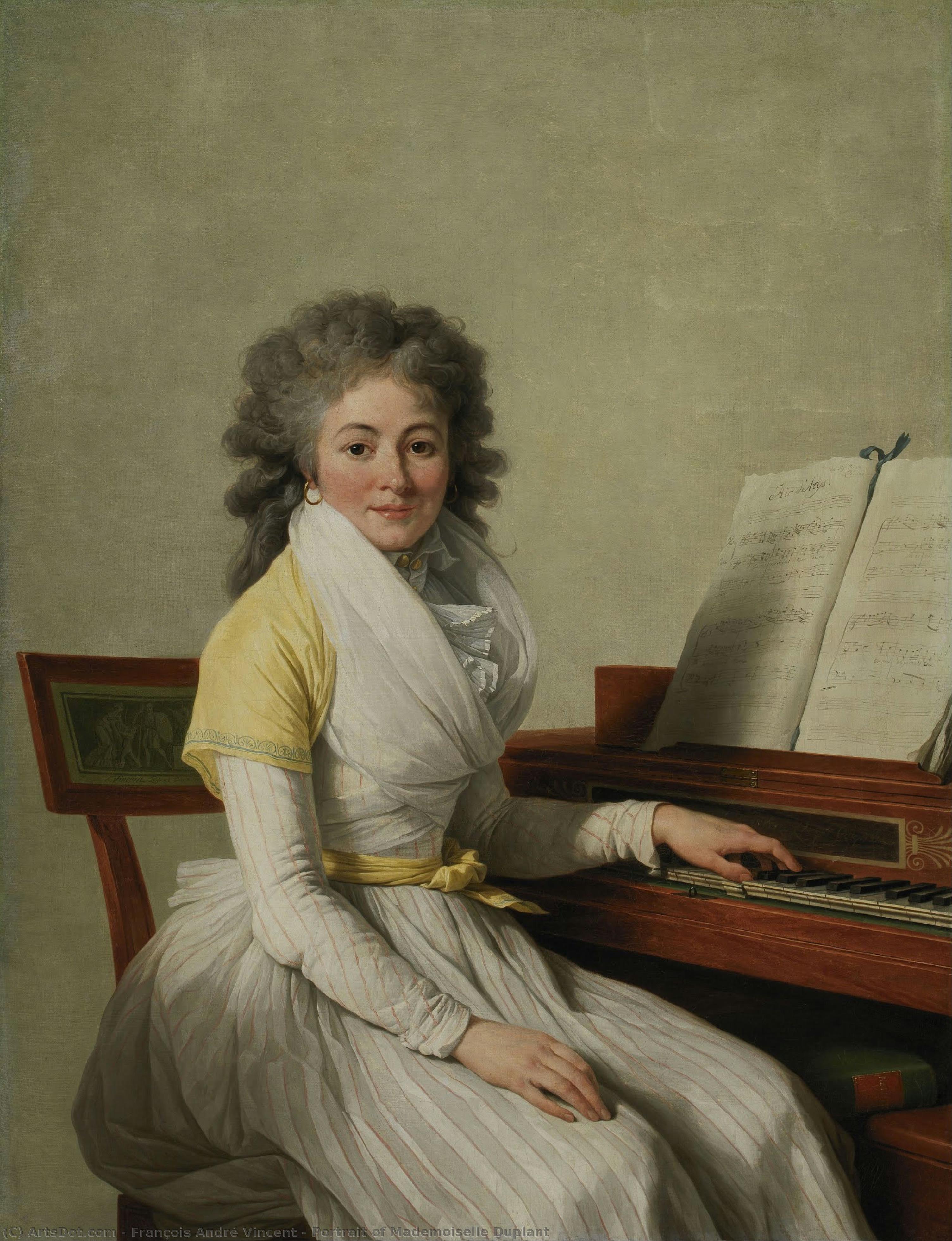 Portrait Of Mademoiselle Duplant — François André Vincent
