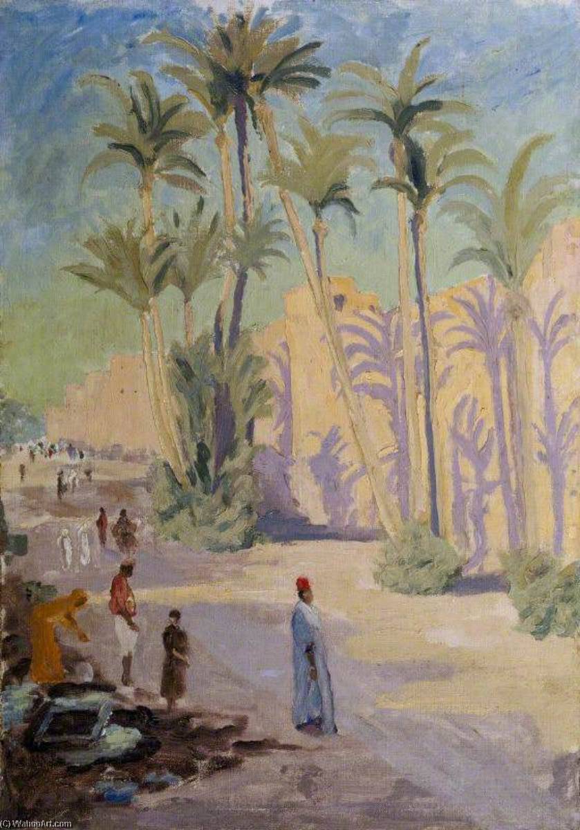 Palm Trees And People At Marrakech — Winston Spencer Churchill