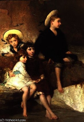 The Children Of Sir Hussey Vivian At The Seaside — George Elgar Hicks