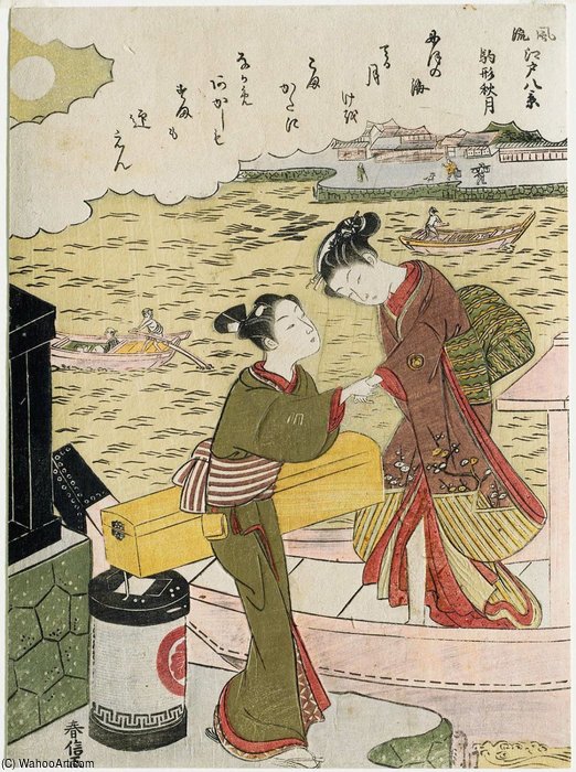 Autumn Moon At Komagata — Suzuki Harunobu