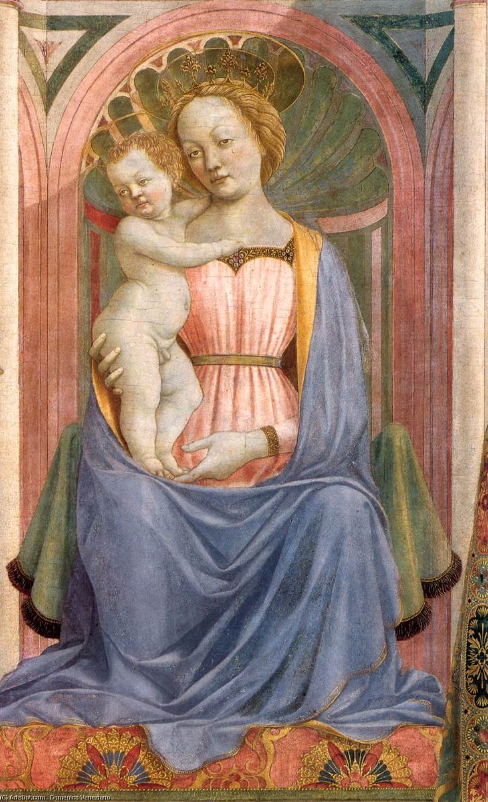 The Madonna And Child With Saints (detail) — Domeniko Veneziano