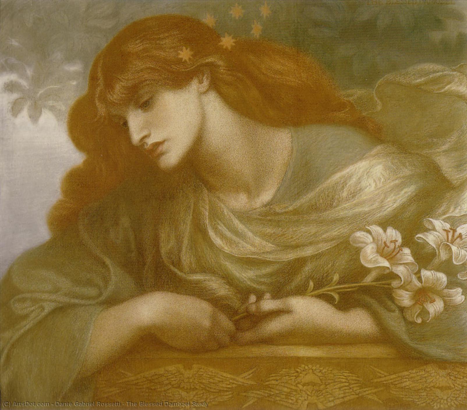 Studie Der Seligen Jungfrau — Dante Gabriel Rossetti