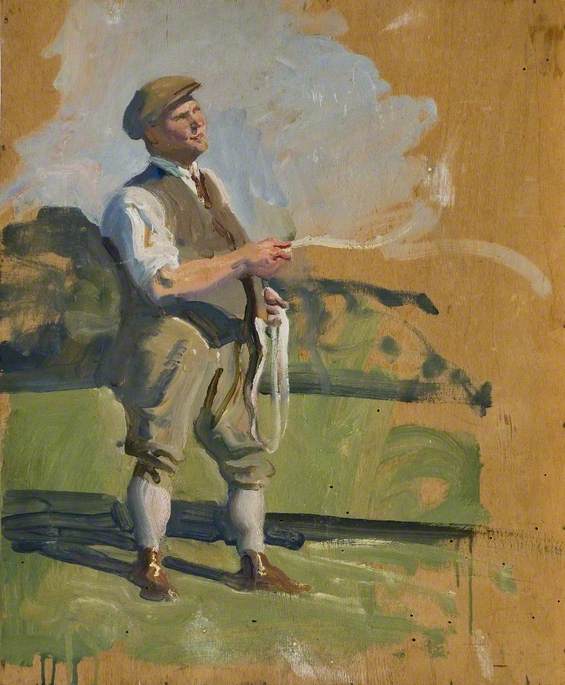 Study Of A Groom — Sir Alfred James Munnings