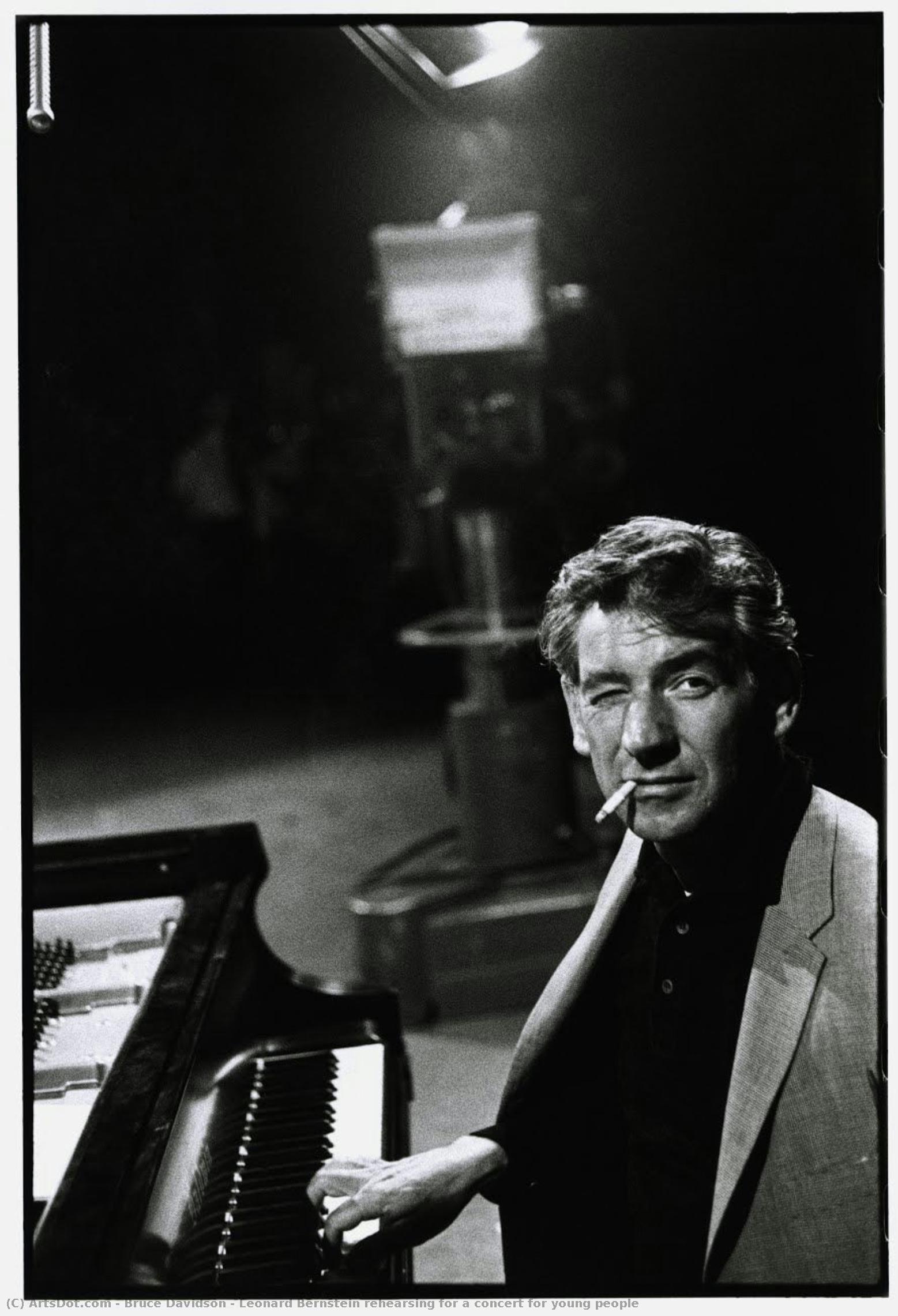 Leonard Bernstein Rehearsing For A Concert For Young People — Bruce Davidson