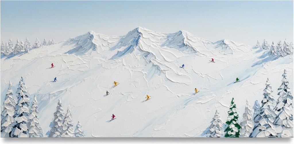 Eternal Alabaster Peaks: A Monumental Study Of Serenity And Sculptural Winter Light — David Moreau
