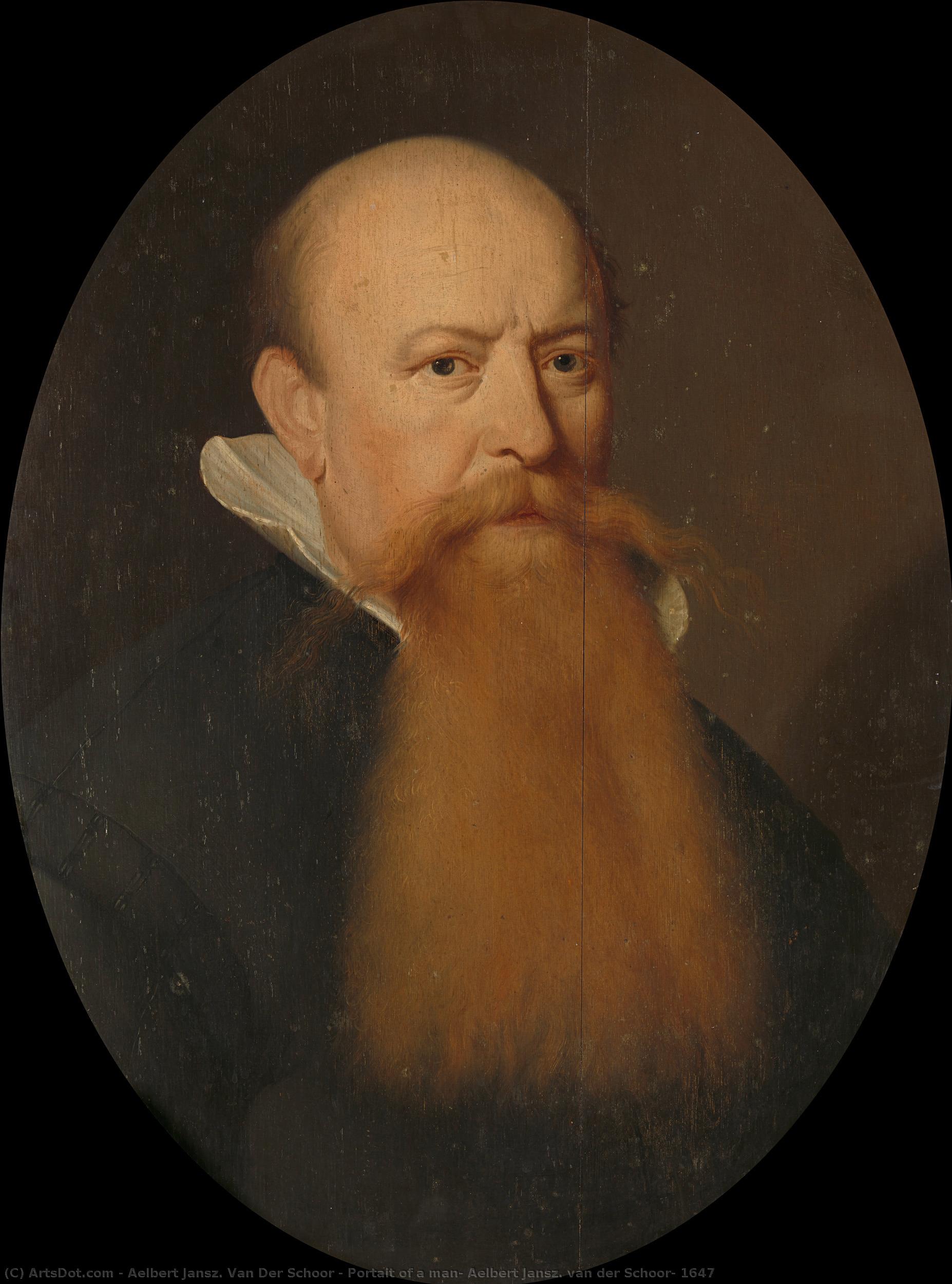 Portait Of A Man, Aelbert Jansz. Van Der Schoor, 1647 — Aelbert Jansz. Van Der Schoor