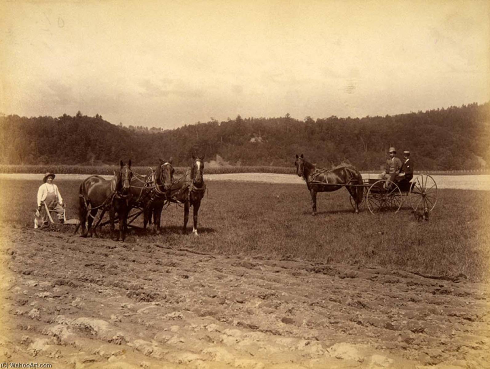 Wood's Farm Scene, From The Album Views Of Charlestown, New Hampshire — Gotthelf Pach