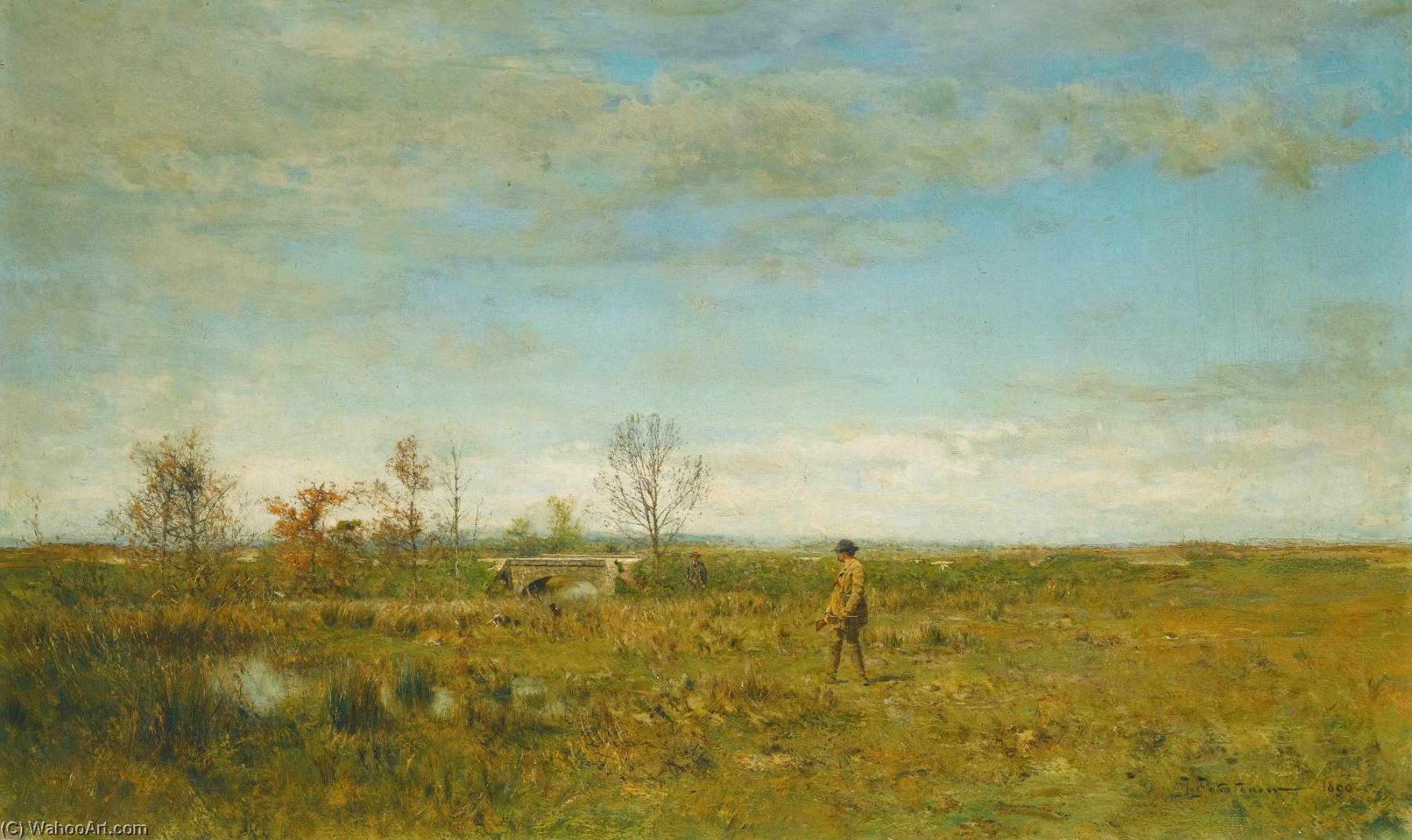 Hunters In Pont Long — Ivan Pavlovich Pokhitonov