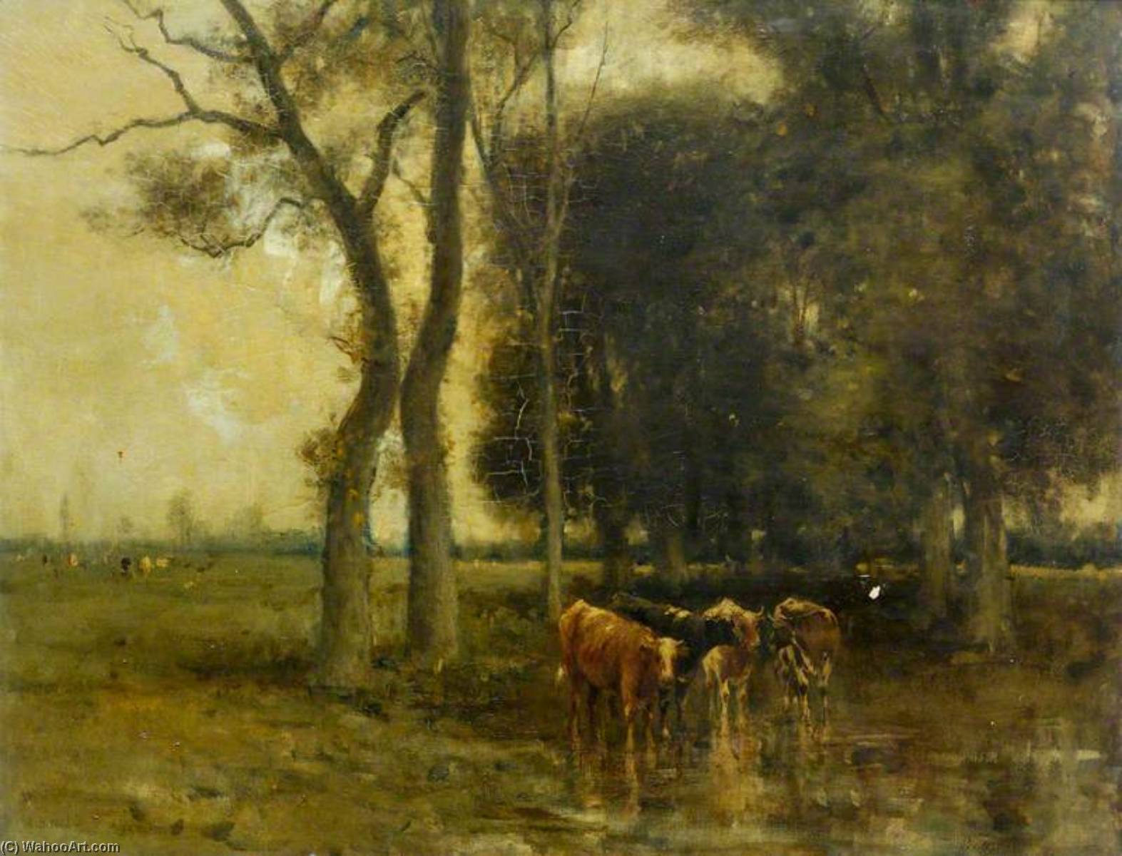 Landscape With Cattle — Archibald David Reid