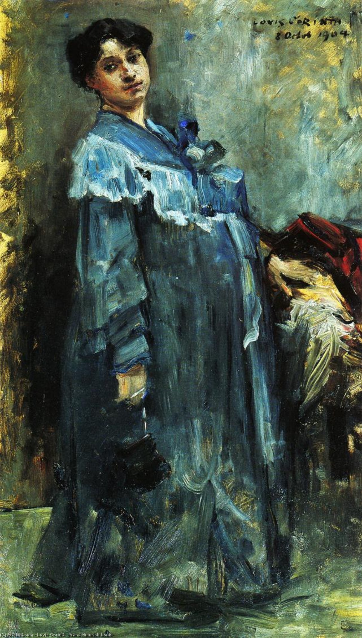 In A Silk Robe — Lovis Corinth