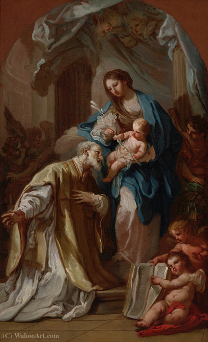 The Madonna Appearing To St. Philip Neri — Sebastiano Conca