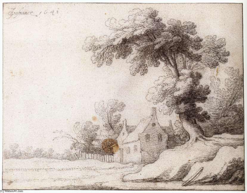 Landscape With A Tall Tree On The Right — Jacob Woutersz Vosmaer