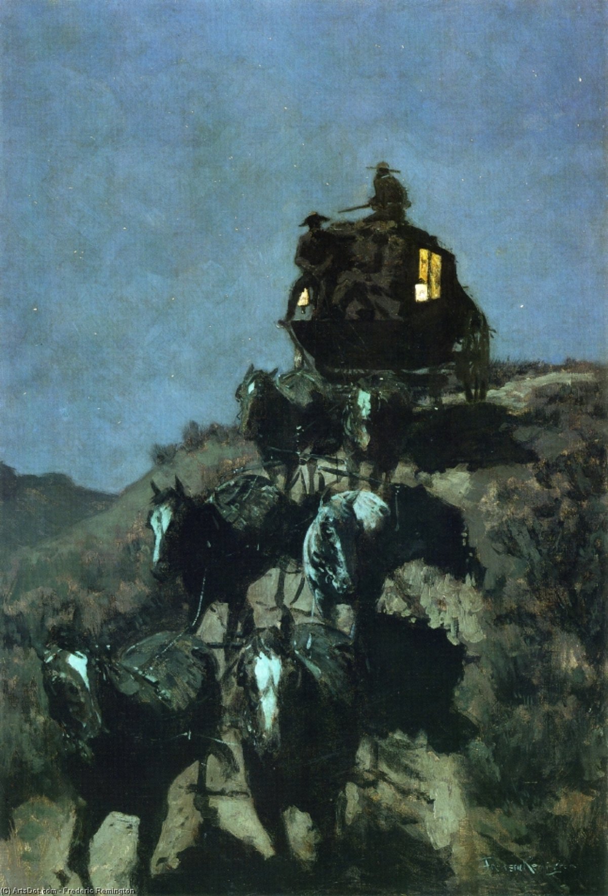 The Old Stage Coach Of The Plains — Frederic Remington