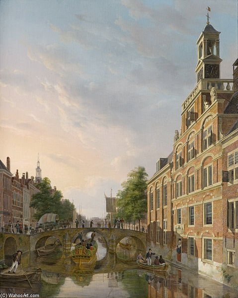 The Old Women And Children Home At The Spui, The Hague — Bartholomeus Johannes Van Hove