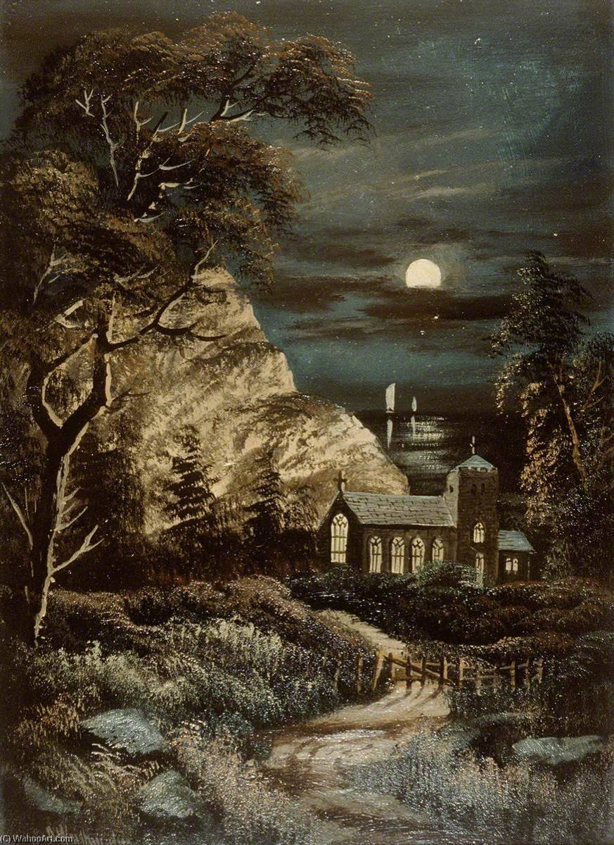 Church By Moonlight — Alfred Worthington