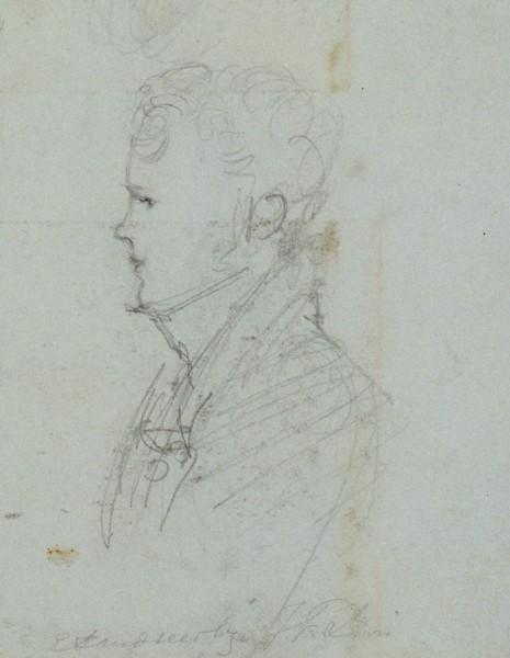 Portrait Sketch Of Edwin Landseer — John Frederick Lewis