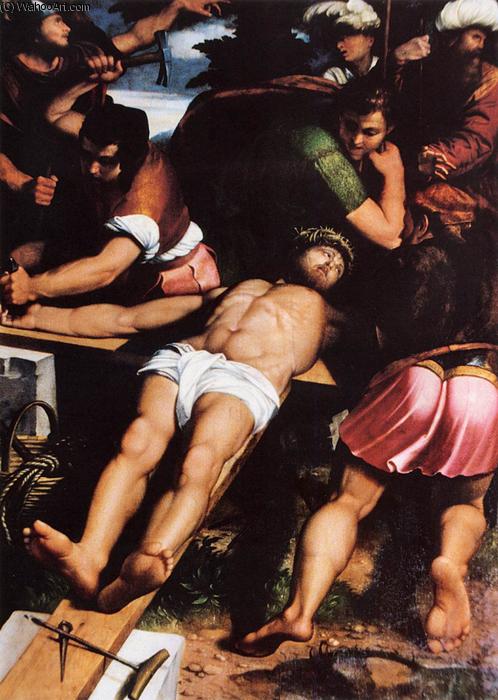Nailing Of Christ To The Cross — Callisto Piazza Da Lodi