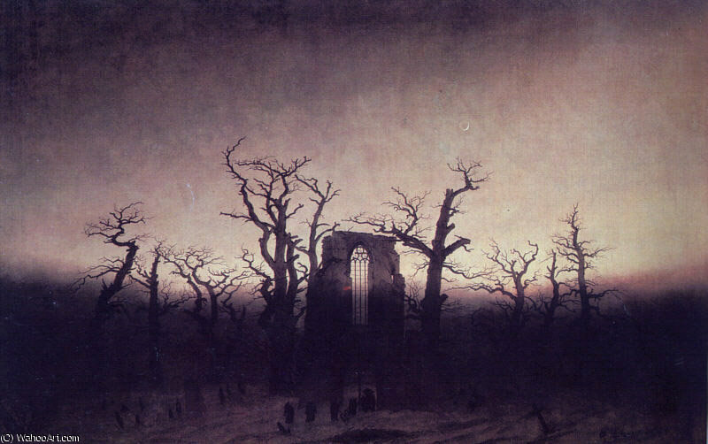 Abbey In An Oak Forest — Каспар Давид Фридрих