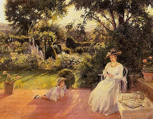 Grandmother's Garden, (painting) — Lydia Field Emmet