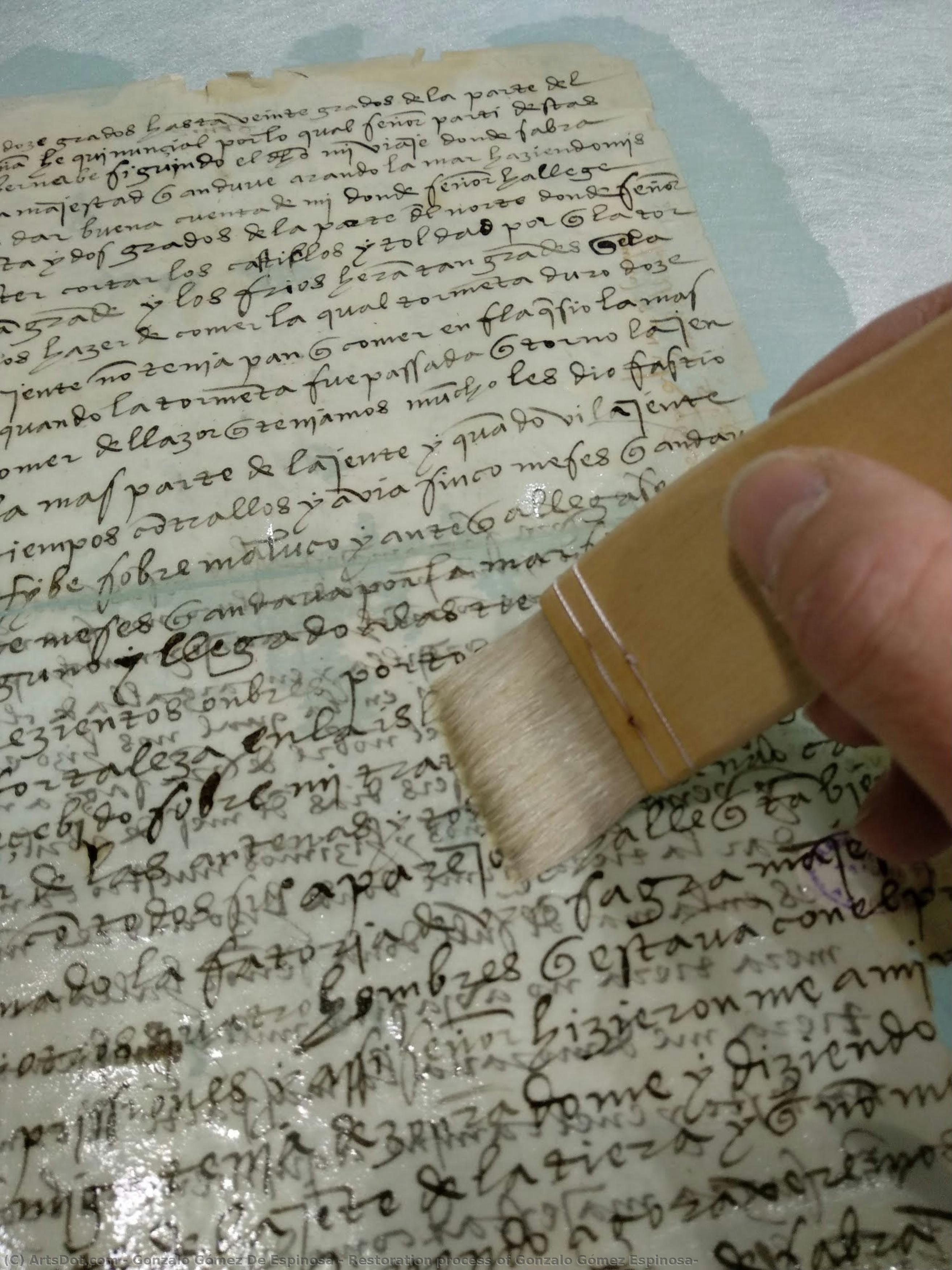 Restoration Process Of Gonzalo Gómez Espinosa — Gonzalo Gómez De Espinosa
