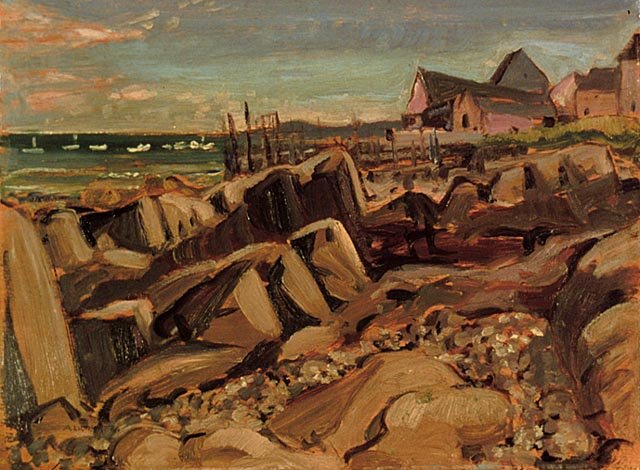 Fishing Village, New Brunswick — Arthur Lismer